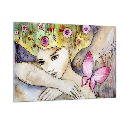 Üveg kép - Pillangó hercegnő - 120x80 cm