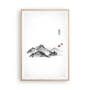 Poszter világos tölgy keretben - Messze a távoltól - 61x91 cm