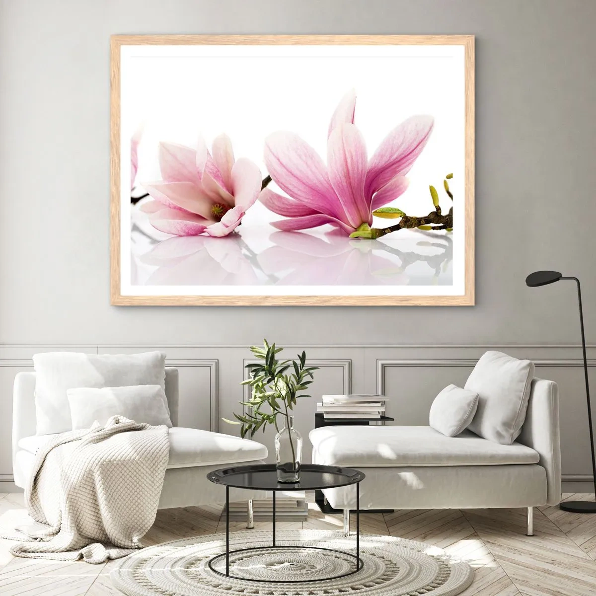 Poszter világos tölgy keretben - Gyengéd, mint a tavaszi szellő - 100x70 cm