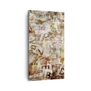 Vászonkép - Betűkkel egyesítem a fecsegést - 45x80 cm