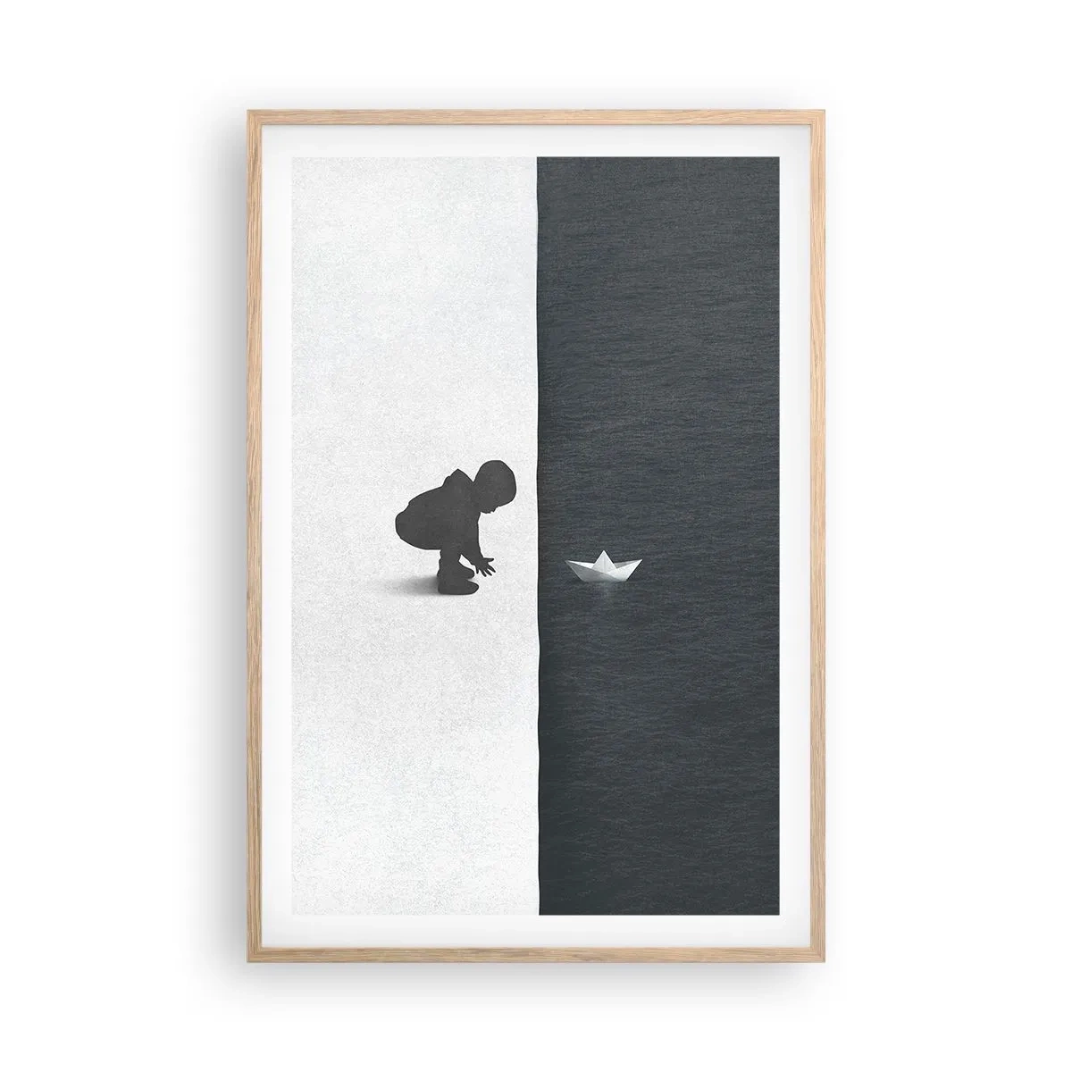 Poszter világos tölgy keretben - Nagy utazás - 61x91 cm