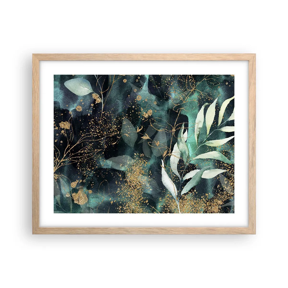 Poszter világos tölgy keretben - Elvarázsolt kert - 50x40 cm