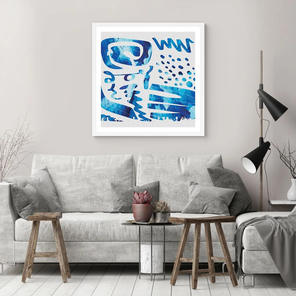 Poszter fekete keretben - Vissza a gyökerekhez - 60x60 cm