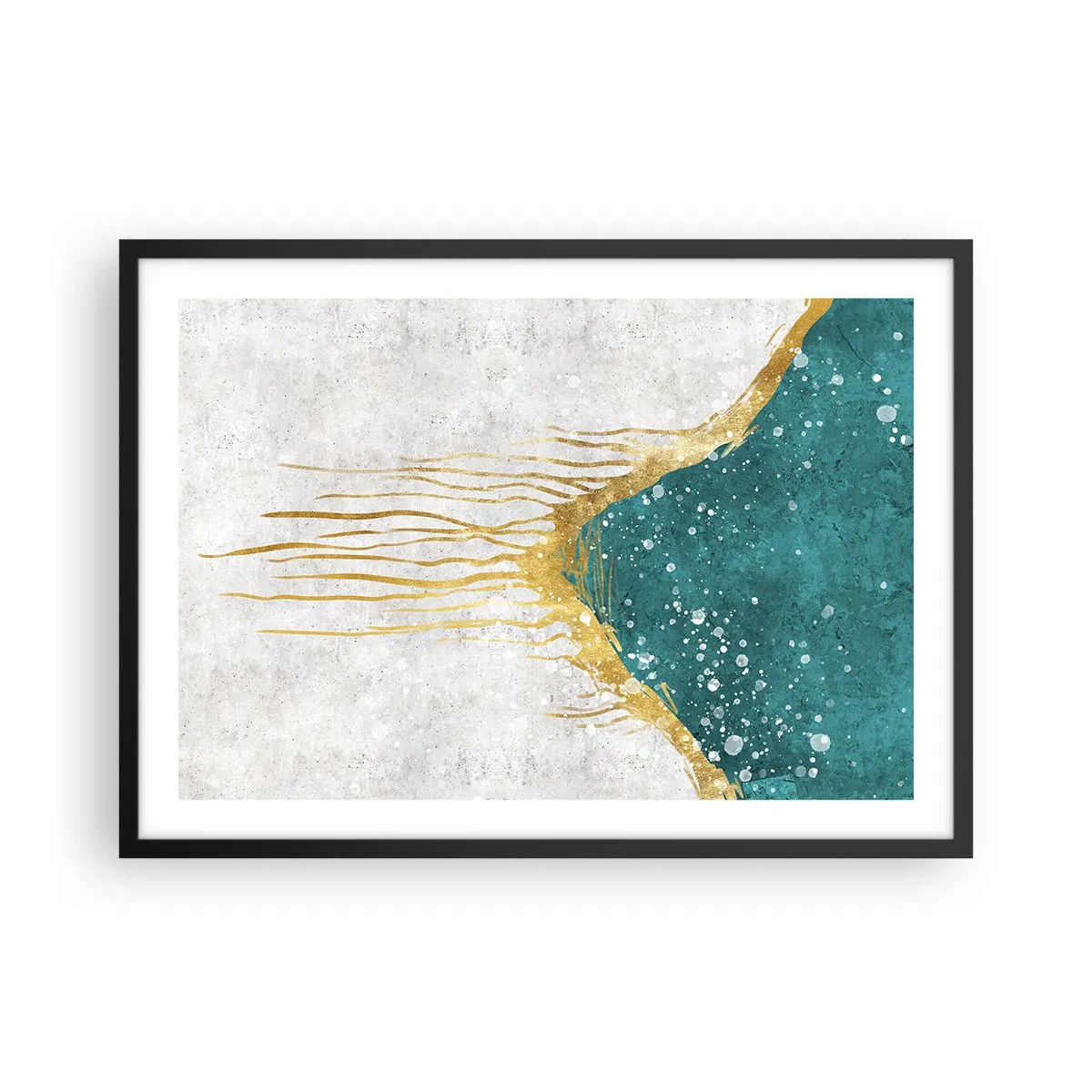 Poszter fehér keretben - Aranyló dagály - 70x50 cm