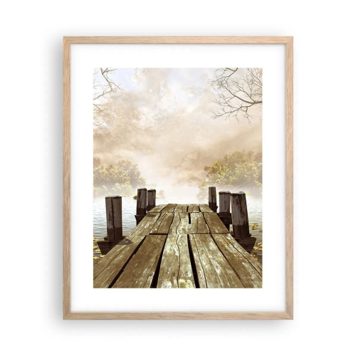 Poszter világos tölgy keretben - Az ősz enyhe szomorúsága - 40x50 cm