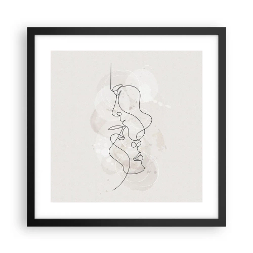 Poszter fehér keretben - Ölelésbe gabalyodva - 40x40 cm