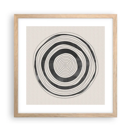 Poszter világos tölgy keretben - Az a fontos, ami a kettő között van. - 40x40 cm