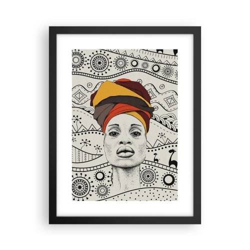 Poszter fehér keretben - Afrikai portré - 30x40 cm