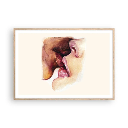 Poszter világos tölgy keretben - Mint éjszaka és nap, föld és ég - 100x70 cm