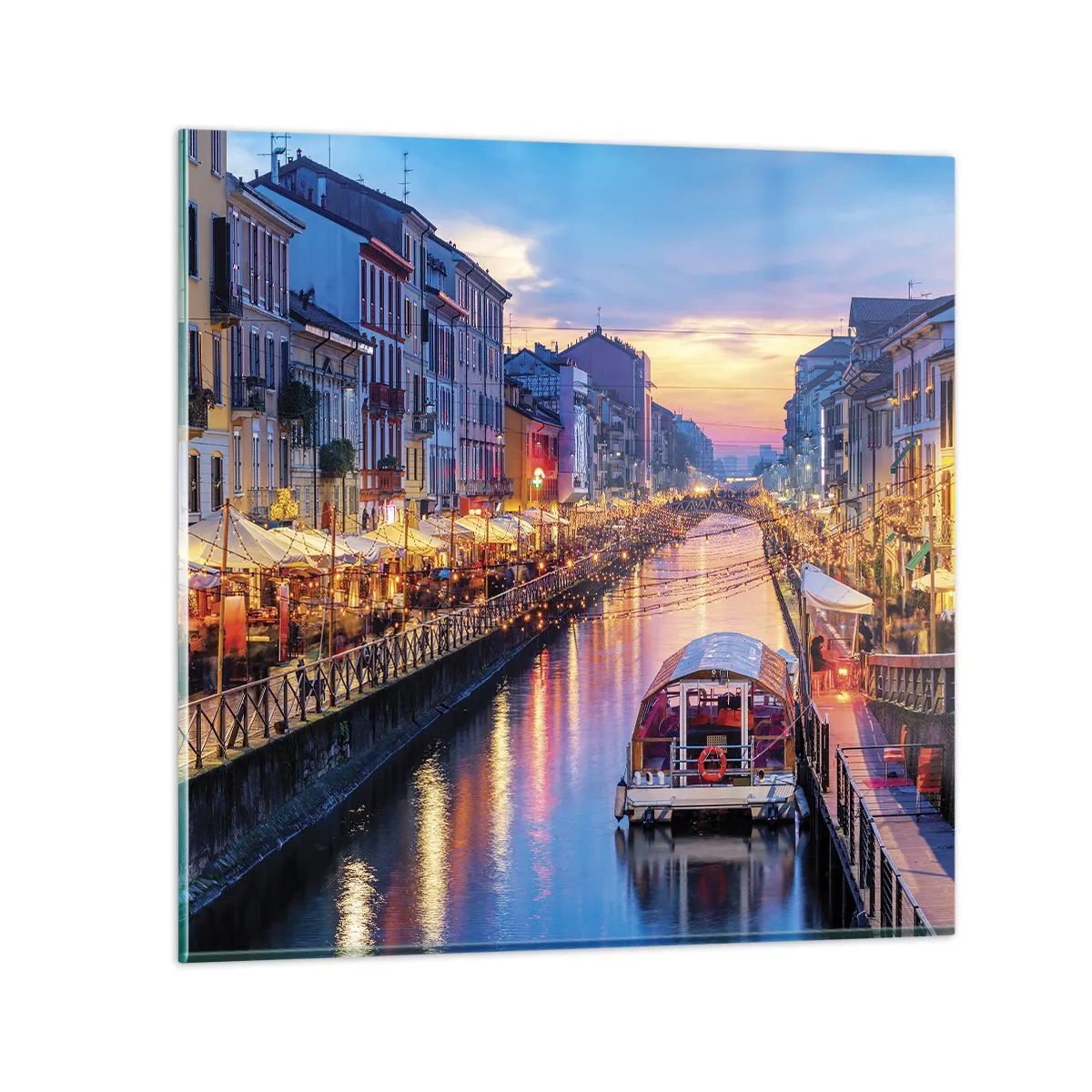 Üveg kép - Fény és öröm estéje - 70x70 cm