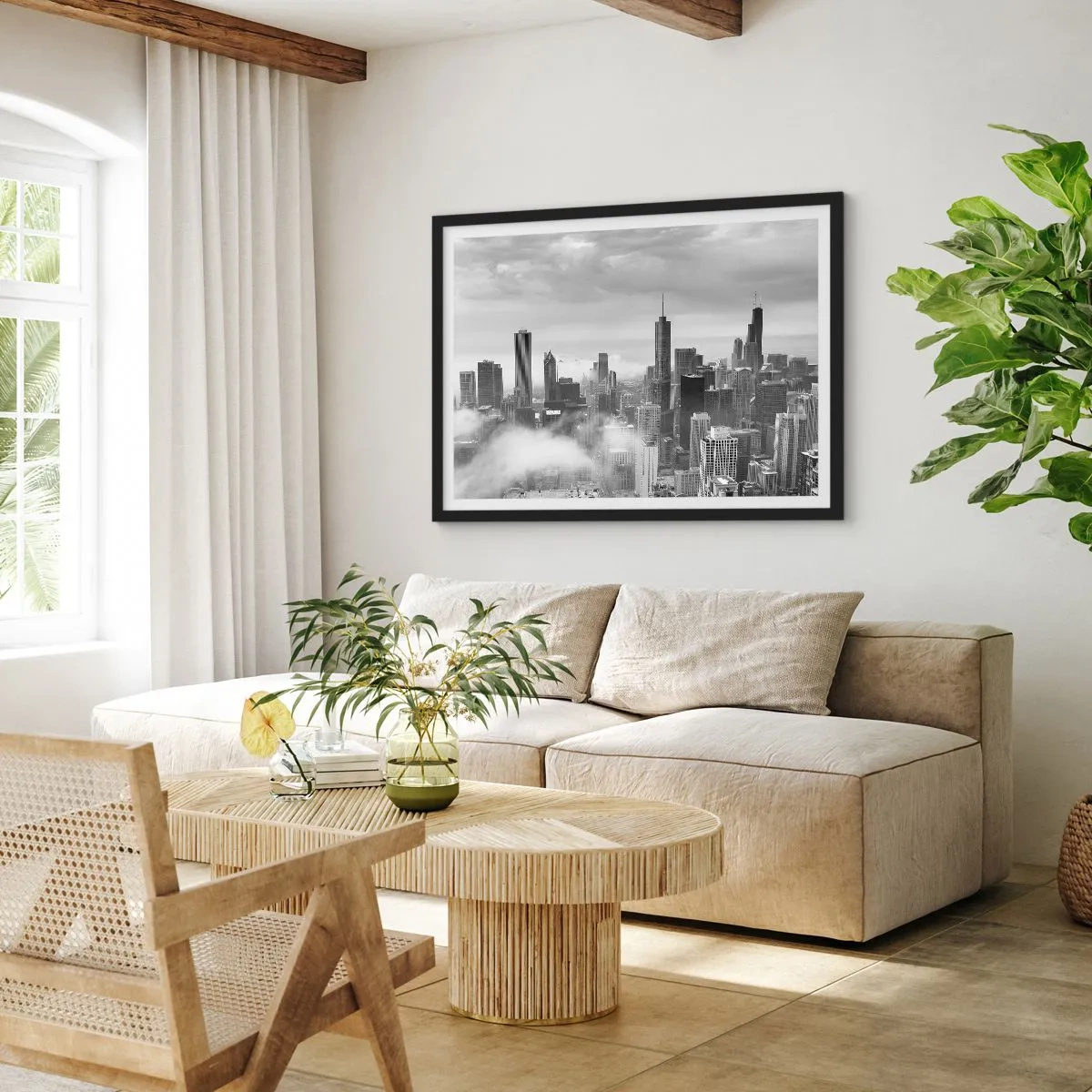 Poszter fehér keretben - Amerikai táj - 100x70 cm