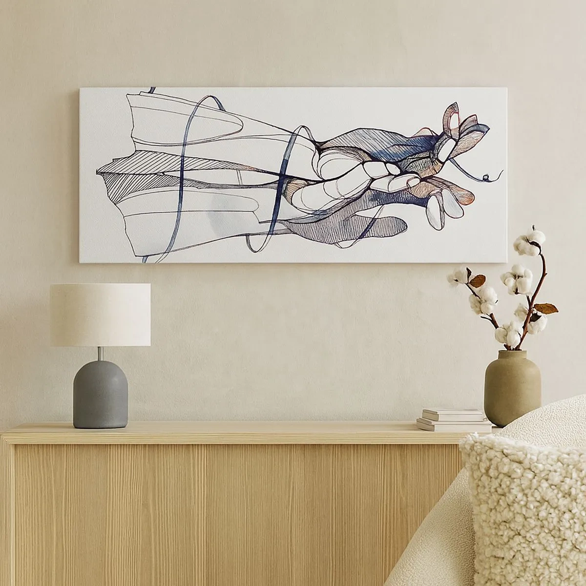 Vászonkép - Érintés tanulmányozása - 100x40 cm