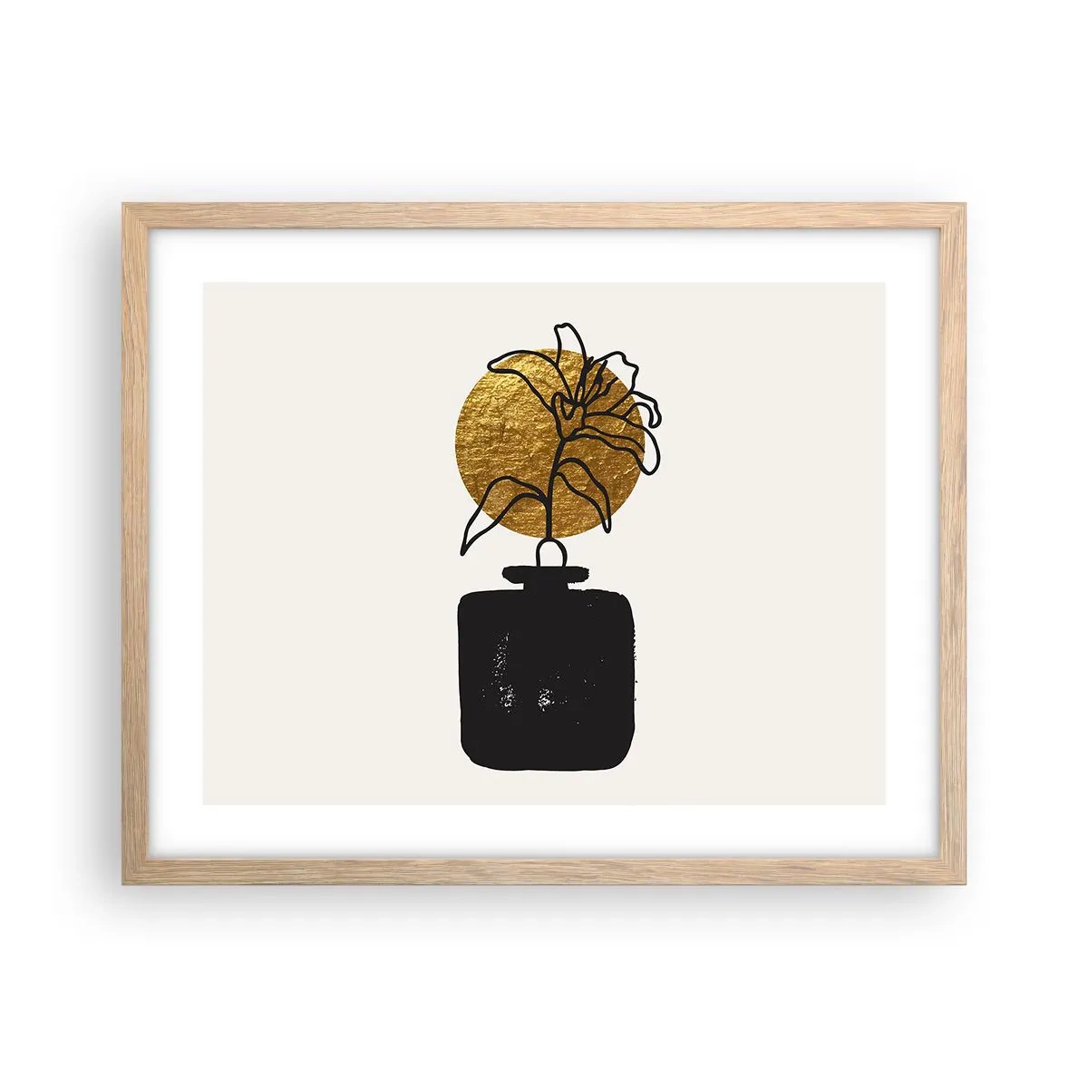 Poszter világos tölgy keretben - Szépség az egyensúlyban - 50x40 cm