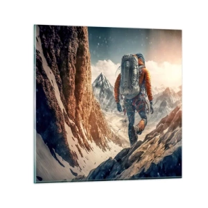 Üveg kép - Magányos harcos - 60x60 cm