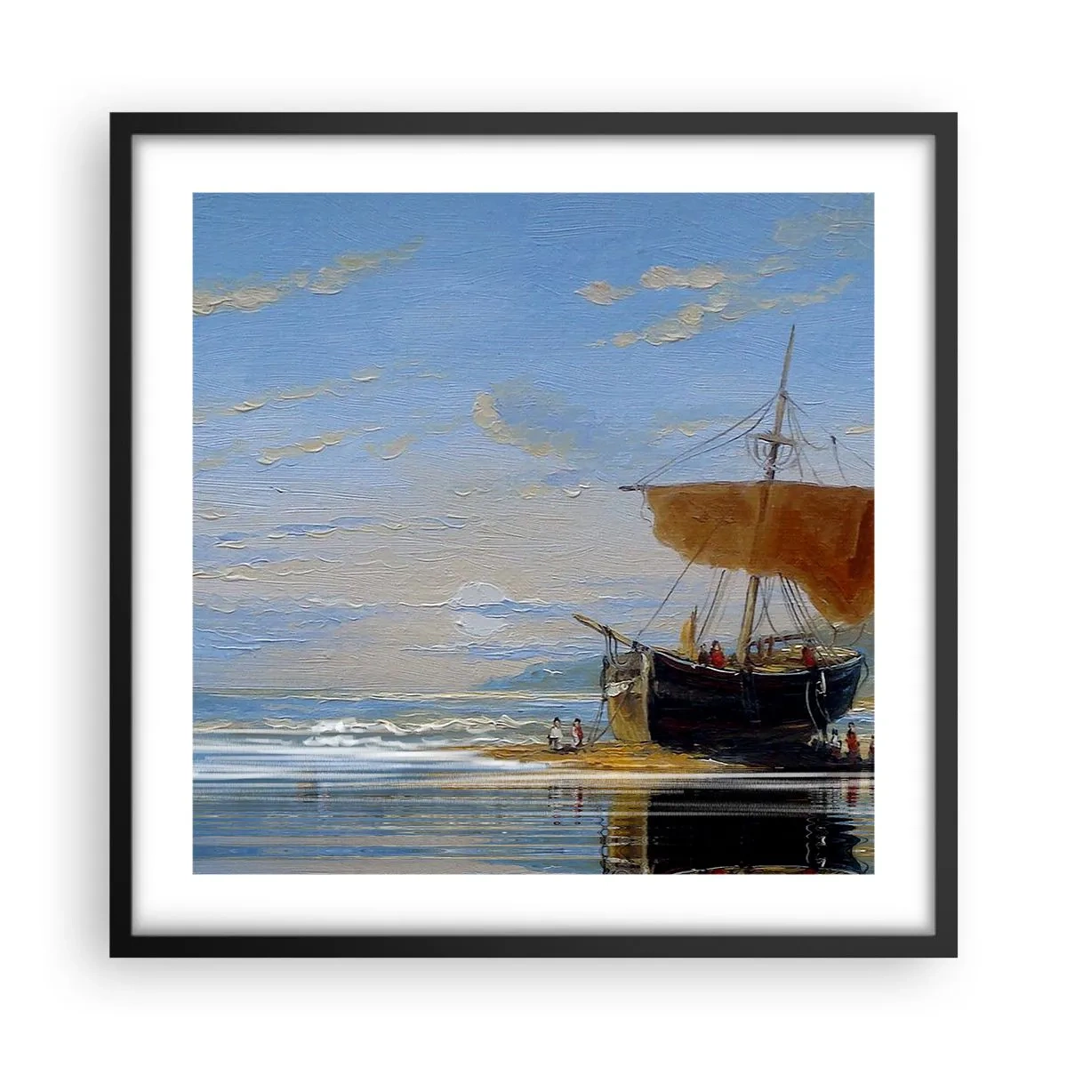 Poszter fehér keretben - Víz, föld, levegő - 50x50 cm