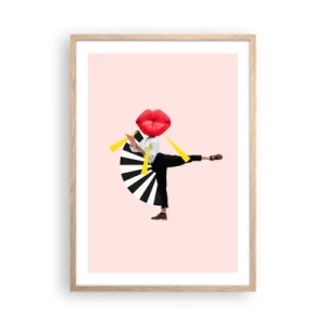 Poszter világos tölgy keretben - Szürreális pop art - 50x70 cm