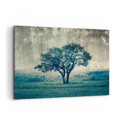 Vászonkép - Almafa a kék mezőn? - 100x70 cm