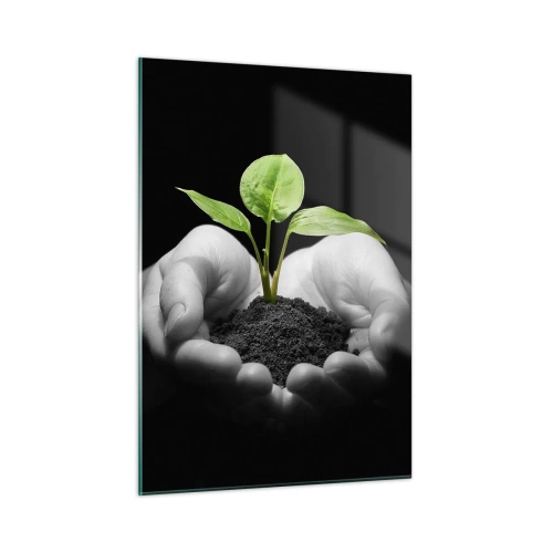 Üveg kép - Szeretem a természetet, védem azt - 50x70 cm