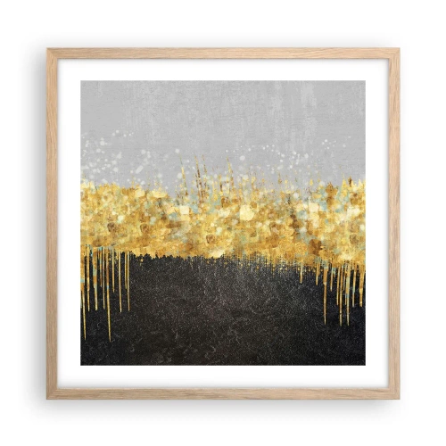 Poszter világos tölgy keretben - Befelé és felfelé - 50x50 cm