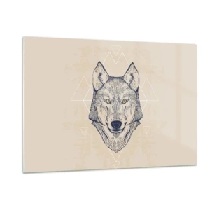 Üveg kép - Átható tekintetű alfa - 120x80 cm