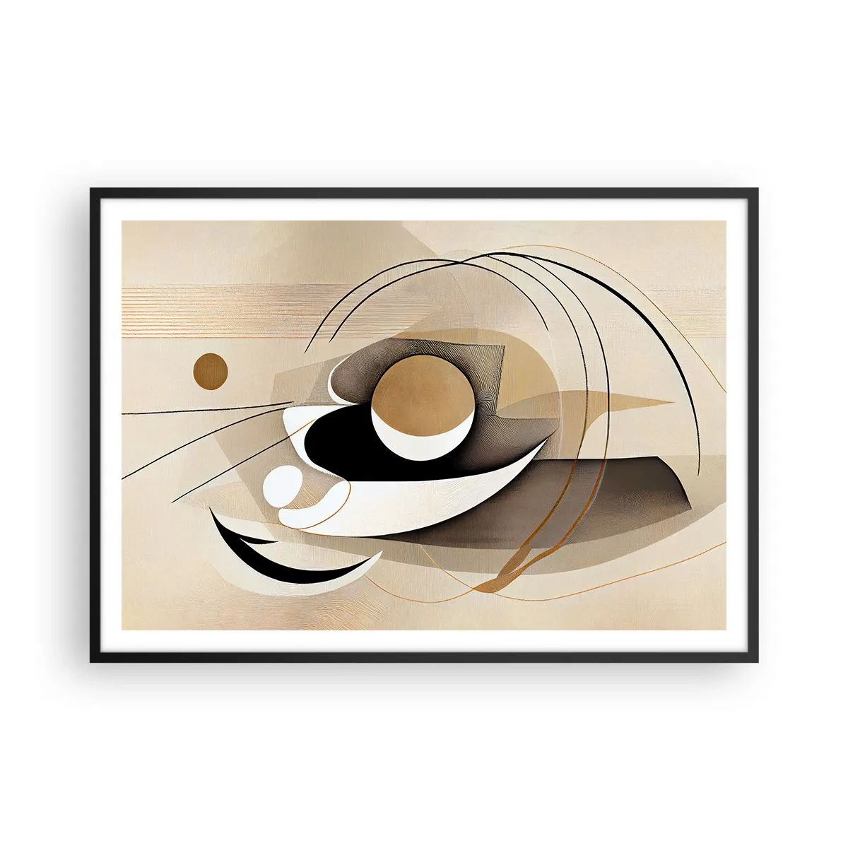 Poszter fehér keretben - Kompozíció: a dolgok lényege - 100x70 cm