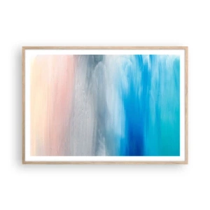 Poszter világos tölgy keretben - Elemek: levegő - 100x70 cm