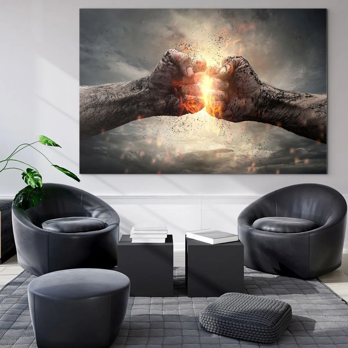 Üveg kép - Harcolj - 100x70 cm