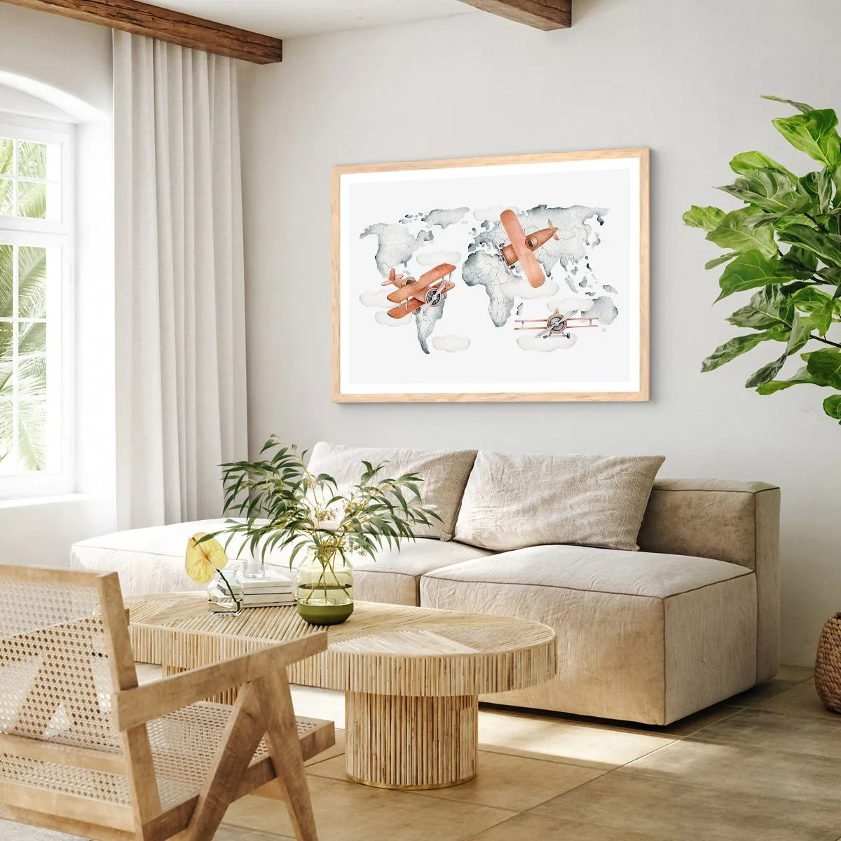 Poszter világos tölgy keretben - Úttörő szellemben - 40x30 cm