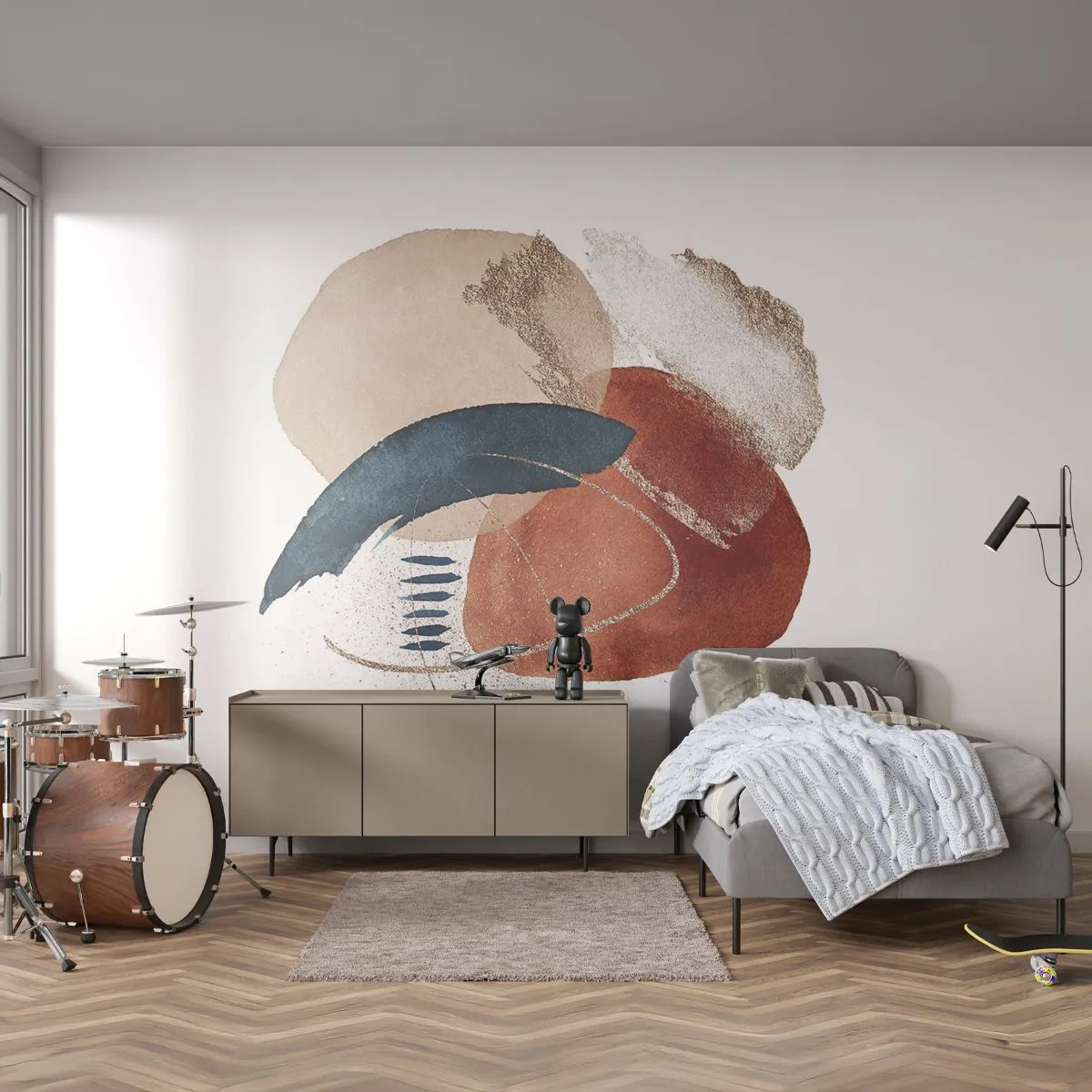 Fotótapéta Standard Eco - Ovális kompozíció - Absztrakció, Darab, Modern minta - 400x280 cm