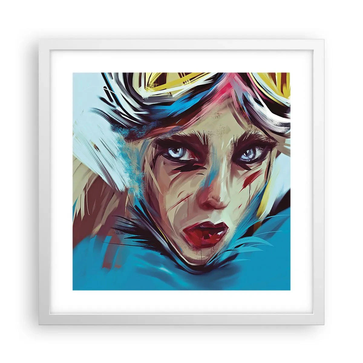 Poszter fekete keretben - Utcai harcos - 40x40 cm