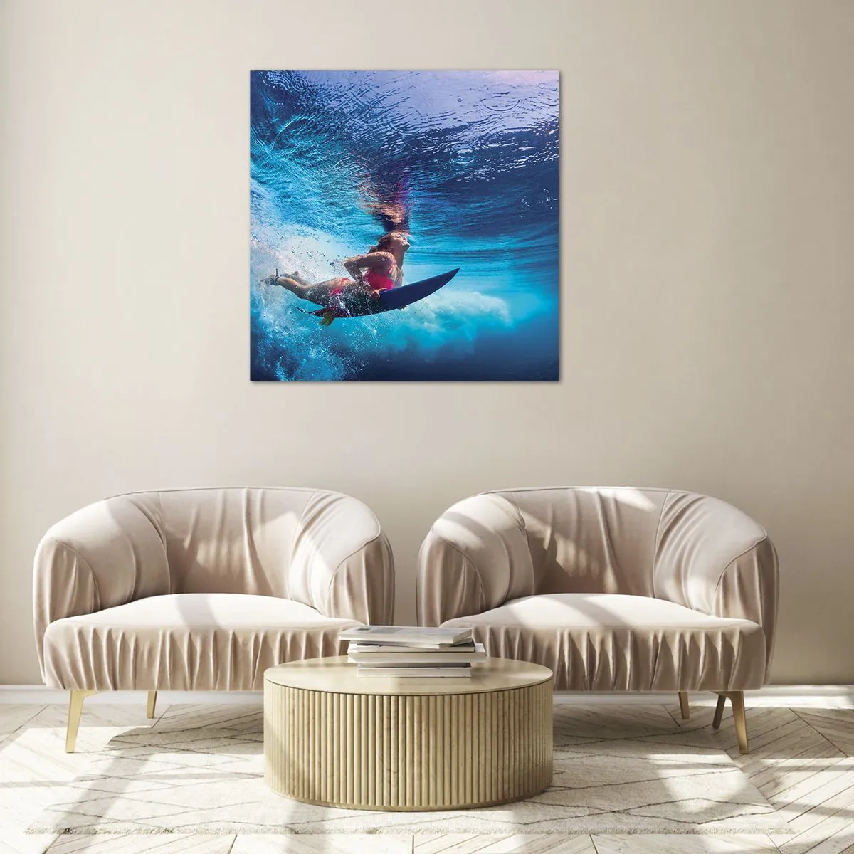 Üveg kép - Az öröm mélysége - 30x30 cm