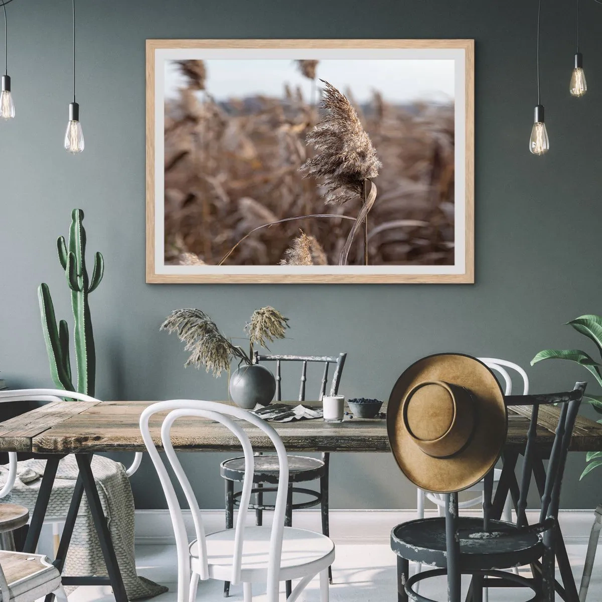 Poszter világos tölgy keretben - Ideje elrepülni a széllel - 100x70 cm