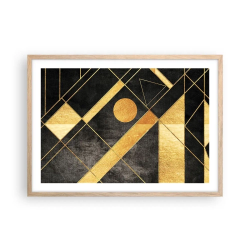 Poszter világos tölgy keretben - A sivatag napja - 70x50 cm