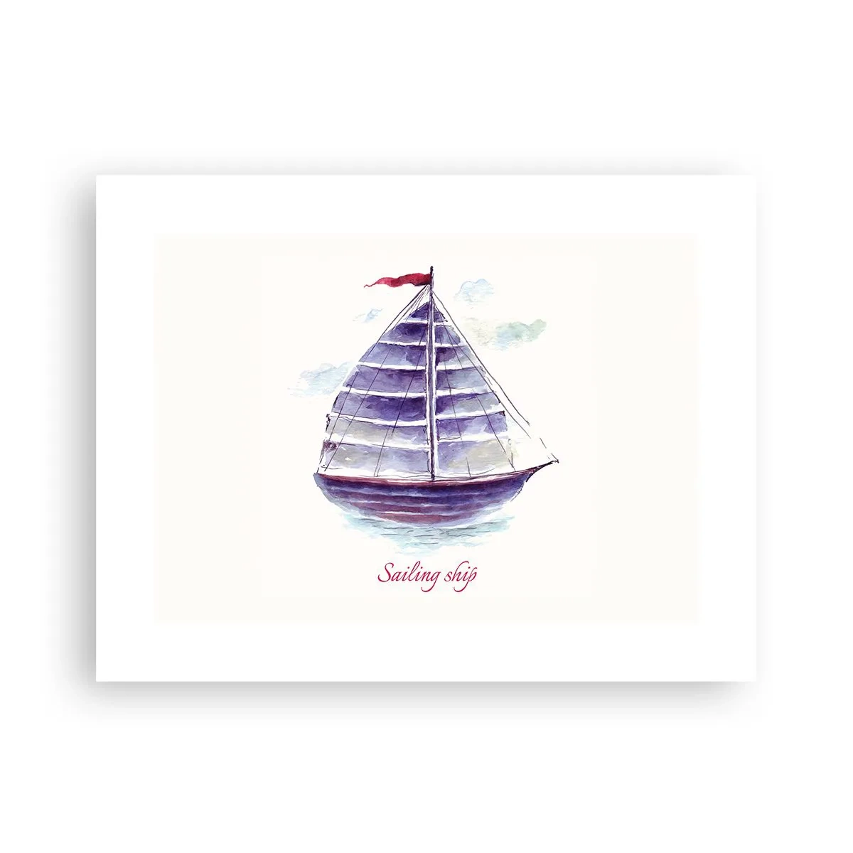 Poszter - Teli vitorlákat és nyugodt vizet - 40x30 cm