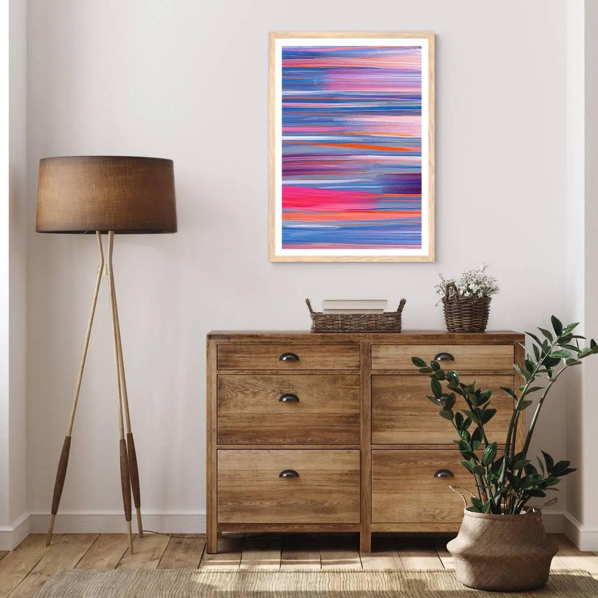 Poszter világos tölgy keretben - Felemelkedés - 50x70 cm