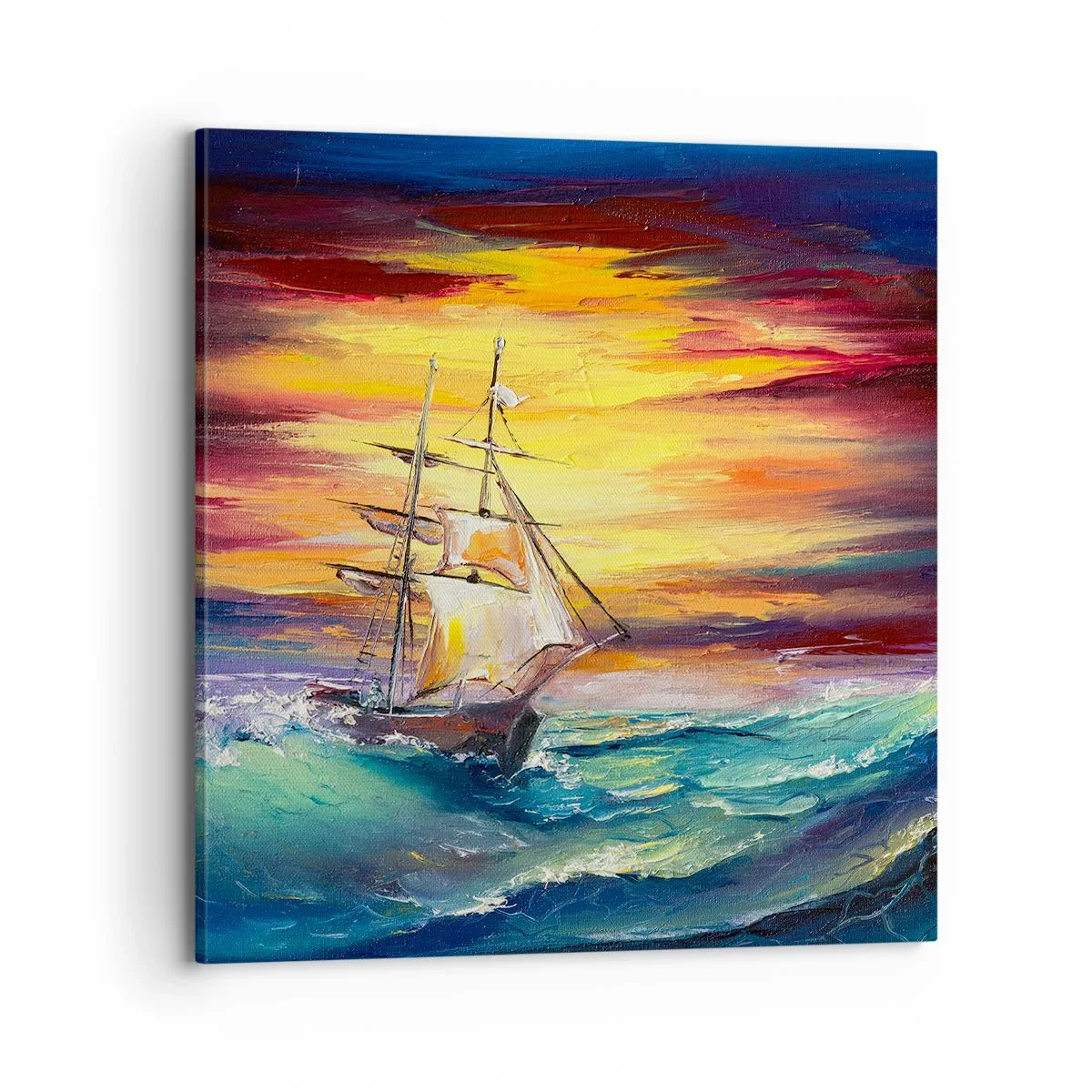 Vászonkép - Bátran a hullámok alatt - 70x70 cm
