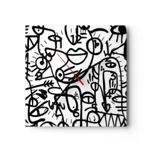 Falióra, Óra - Arcok és délibábok - 40x40 cm