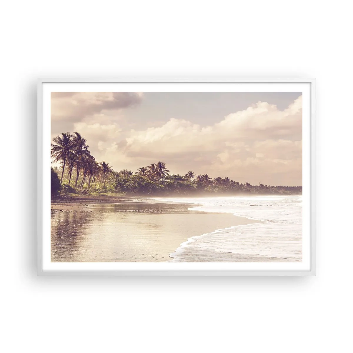 Poszter fekete keretben - A hullámok simogatása - 100x70 cm