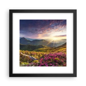 Poszter fehér keretben - A Hegyi reggeli frissesség - 30x30 cm
