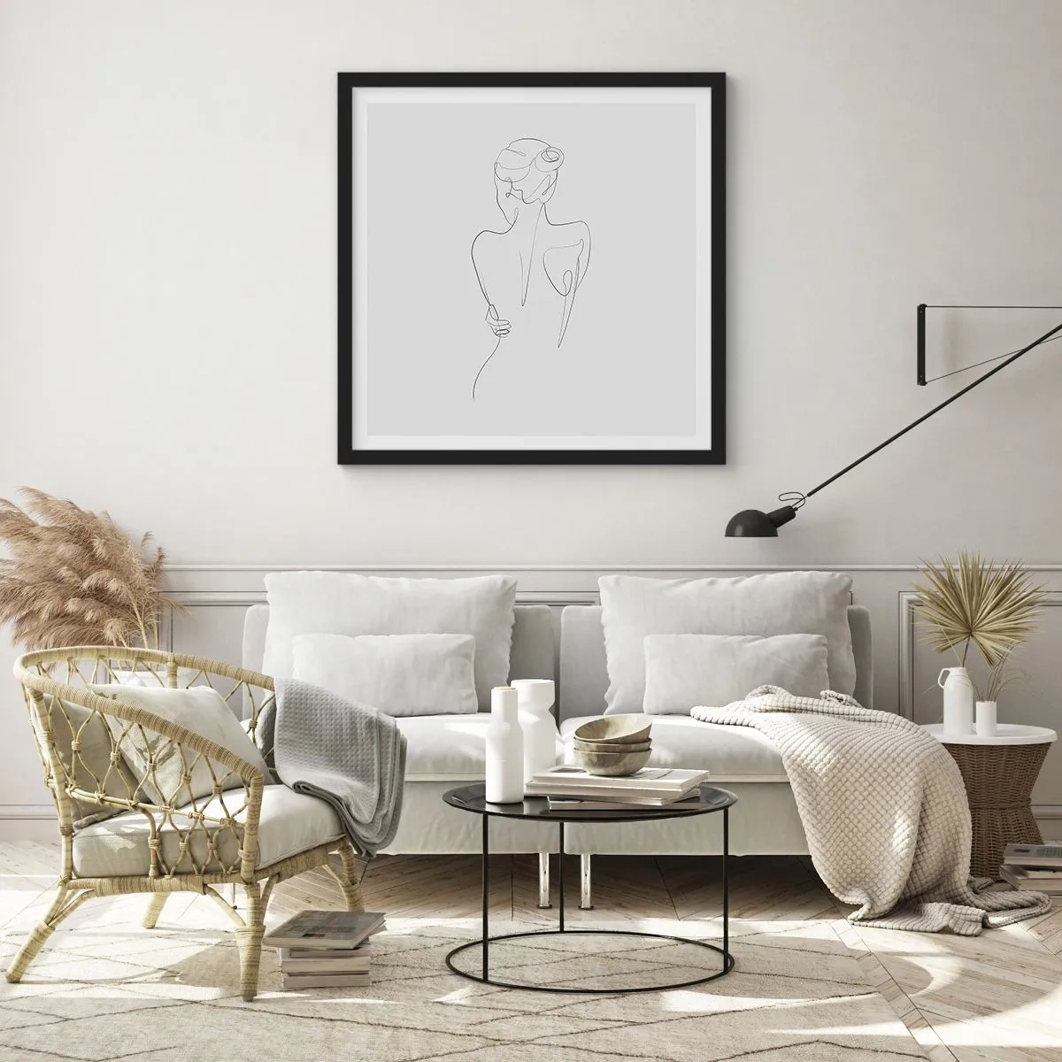 Poszter fehér keretben - Testzene - 50x50 cm
