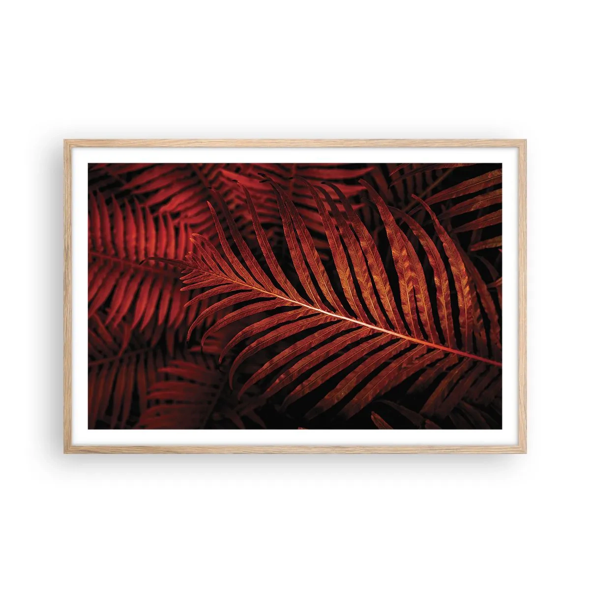 Poszter világos tölgy keretben - Az élet vörös színe - 91x61 cm