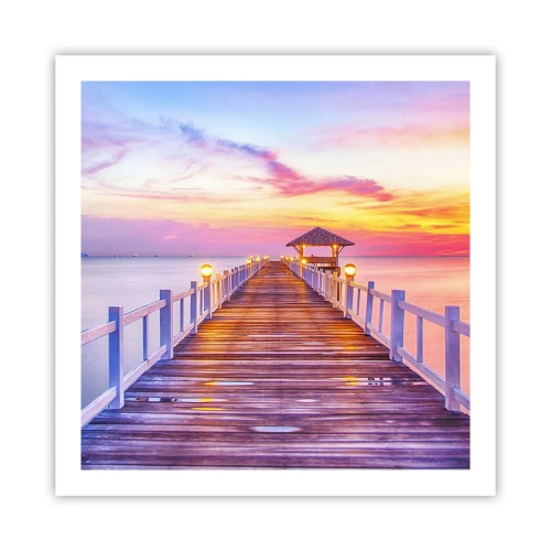 Poszter - Az est lilás-arany csendje - 60x60 cm