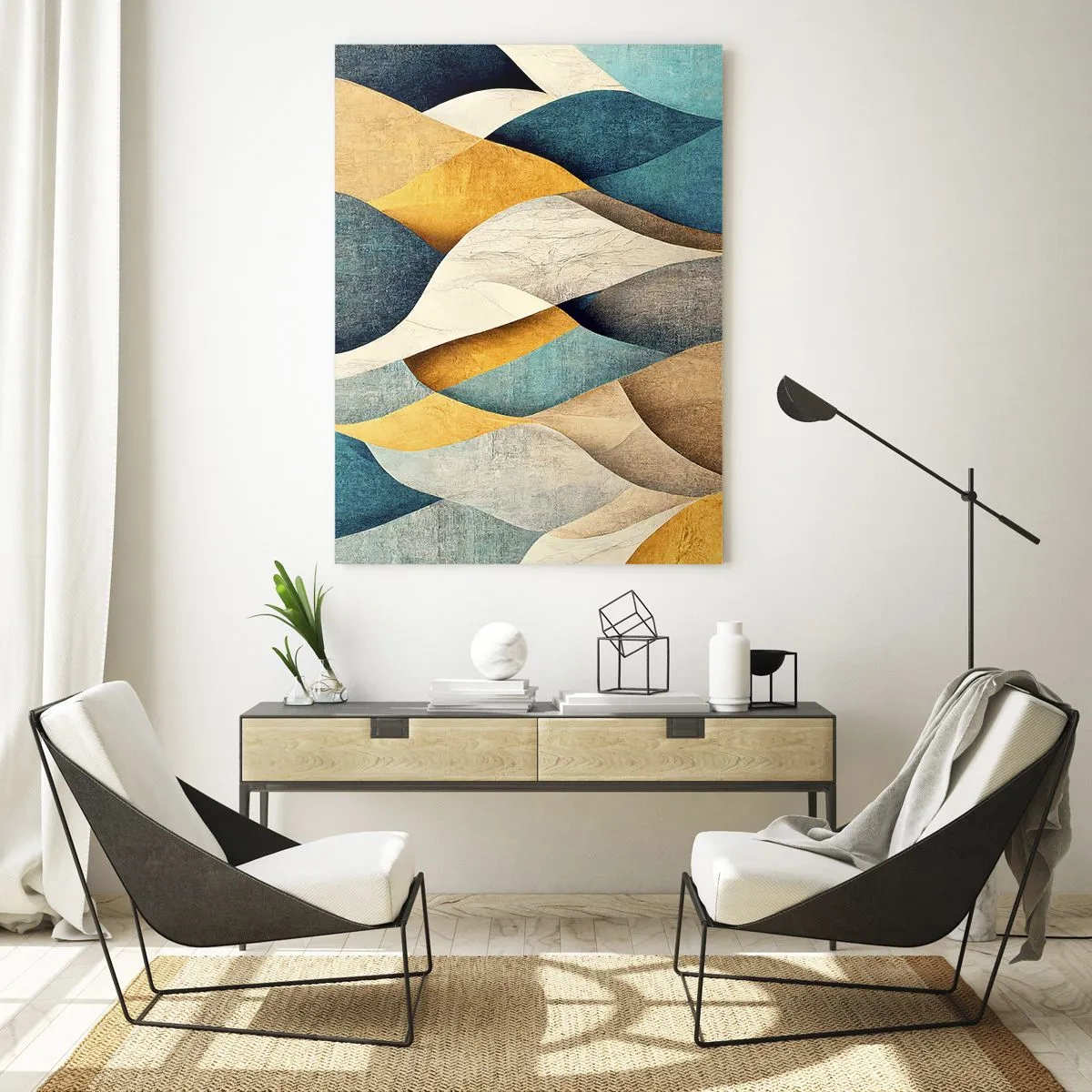 Üveg kép - Ritmus és hullámzás - 50x70 cm