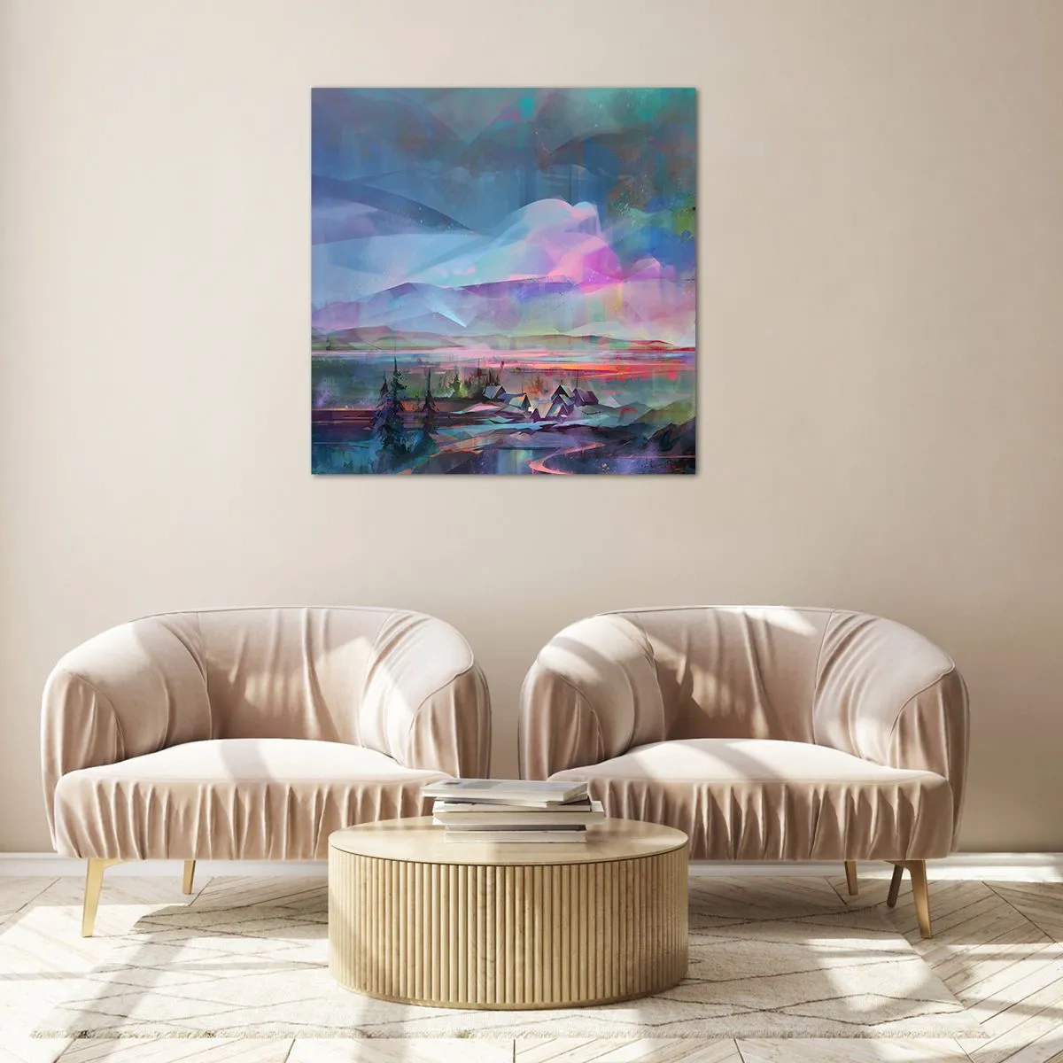 Üveg kép - Jóindulatú ég alatt - 40x40 cm