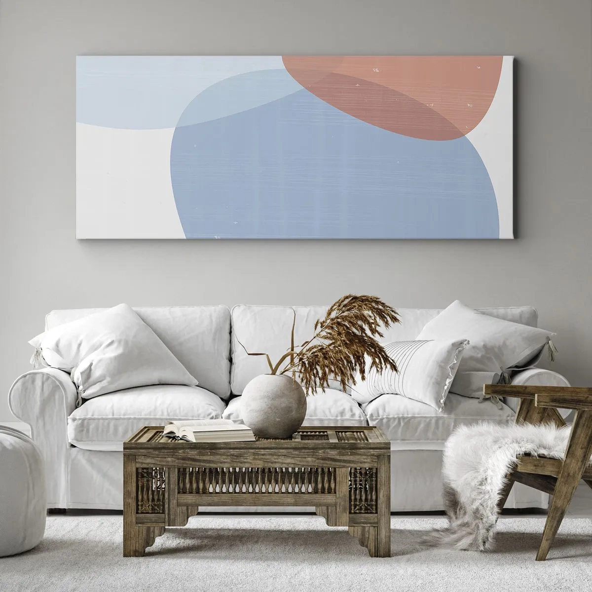 Vászonkép - Pasztell kapcsolatok - 100x40 cm