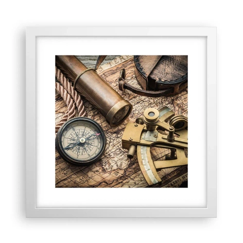 Poszter fekete keretben - Állítson be egy irányt - 30x30 cm