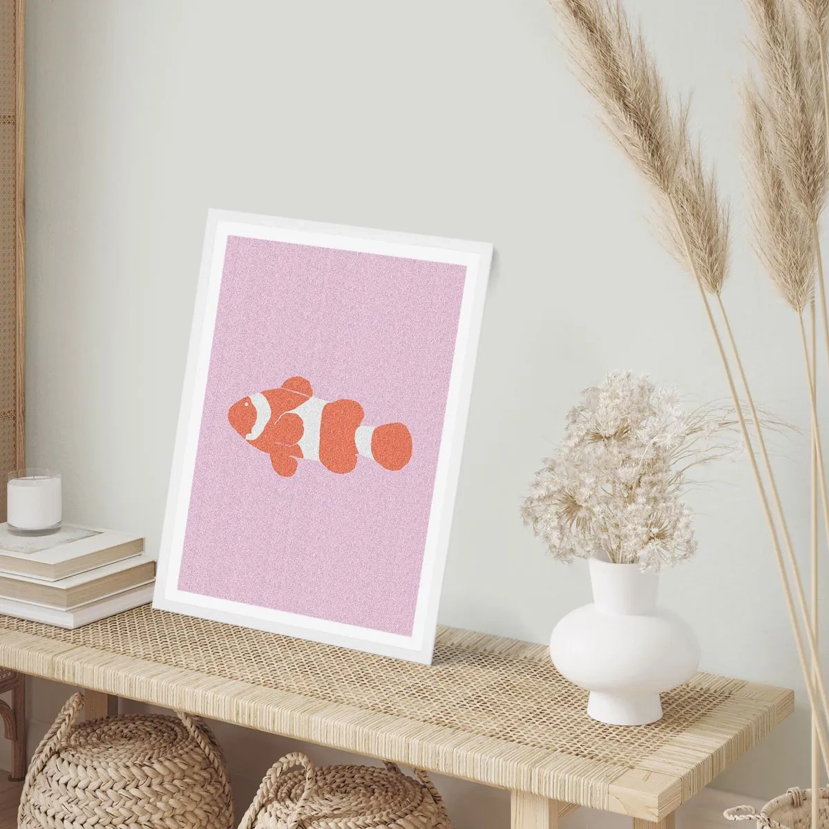 Poszter fekete keretben - Illik a korall az arcához és a farkához - 70x100 cm