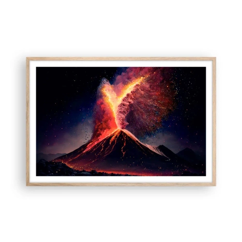 Poszter világos tölgy keretben - Szépség és horror - 91x61 cm