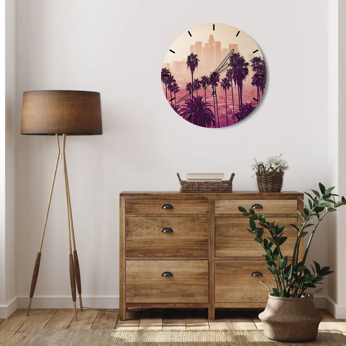 Falióra, Óra - Kaliforniai táj - 30x30 cm