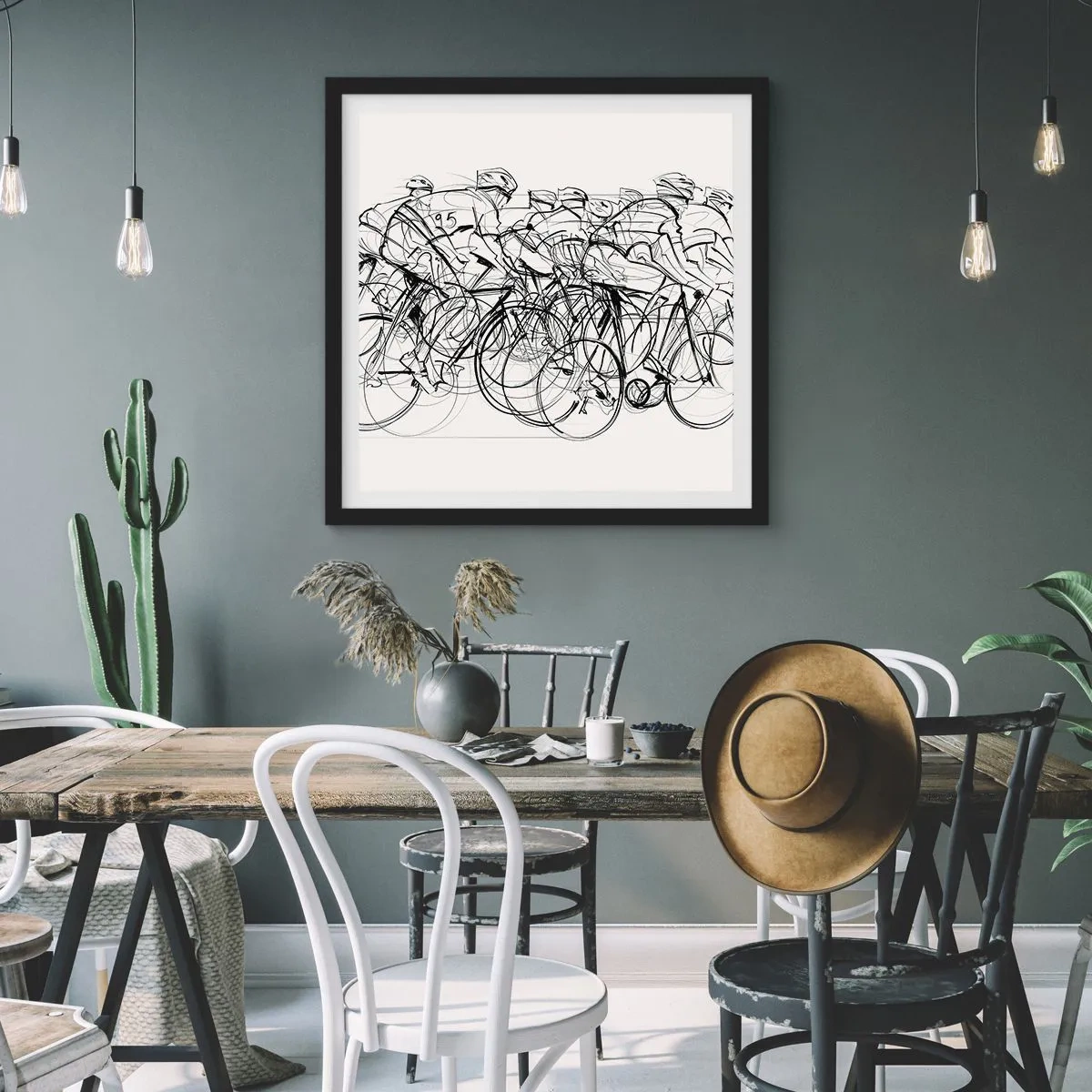 Poszter fehér keretben - Együtt, a csapatban - 30x30 cm